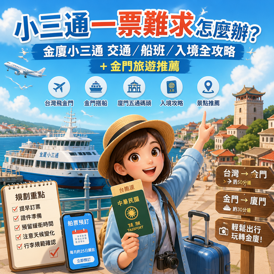 小三通一票難求怎麼辦？金廈小三通交通/船班/入境全攻略＋金門旅遊推薦