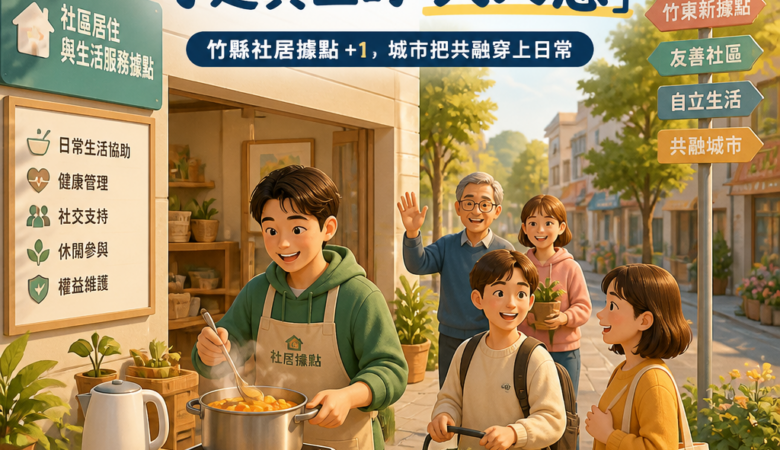 住進社區，才是真正的「大人感」：竹縣社居據點+1，城市把共融穿上日常