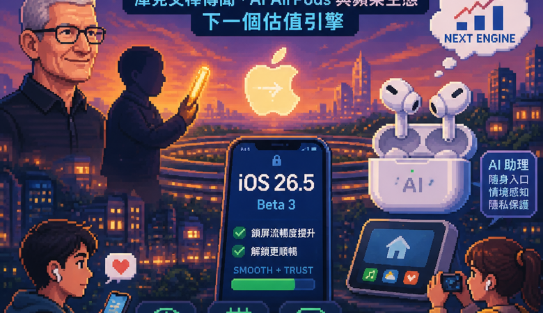 iOS 26.5 修好卡頓只是開場：庫克交棒傳聞、AI AirPods 與蘋果生態下一個估值引擎