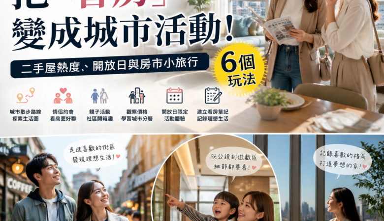 2026 週末不只逛展：把「看房」變成城市活動！二手屋熱度、開放日與房市小旅行 6 個玩法