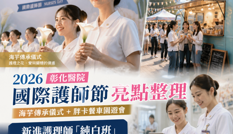 2026彰化醫院國際護師節亮點整理：海芋傳承儀式＋胖卡餐車園遊會，新進護理師「純白班」年薪70萬掀討論