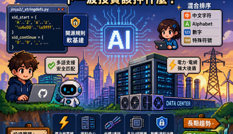 AI 超級週期進入「基建戰」：從開源字元規則到資料中心電力，下一波投資該押什麼？