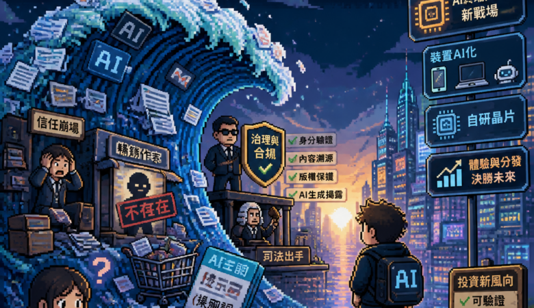 AI「數位泔水」淹沒內容市場：信任崩塌下的出版、社群與晶片投資新風向