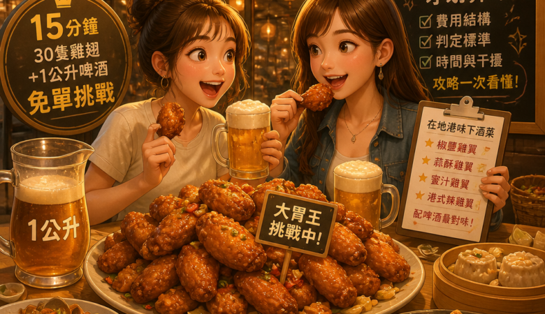 台北臨江街餐酒館「雞翅大胃王」炎上後：挑戰賽怎麼吃才划算？在地港味下酒菜與聚餐攻略