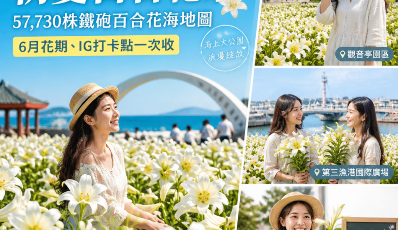 2026 澎湖初夏百合花祭攻略：57,730株鐵砲百合花海地圖＋6月花期、IG打卡點一次收