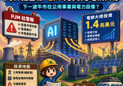 當 AI 變成「吞電產業」：PJM 拉警報、1.4 兆美元電網大修，下一波牛市在公用事業與電力設備？