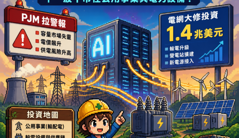 當 AI 變成「吞電產業」：PJM 拉警報、1.4 兆美元電網大修，下一波牛市在公用事業與電力設備？