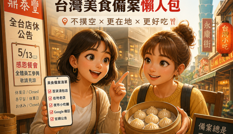 鼎泰豐全台公休也能變旅行攻略？小籠包控必看的台灣美食備案懶人包