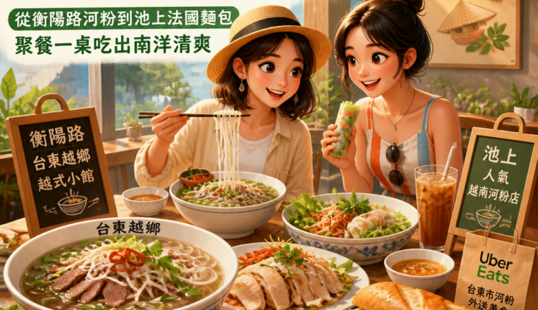 台東越式小吃必吃懶人包：從衡陽路河粉到池上法國麵包，聚餐一桌吃出南洋清爽
