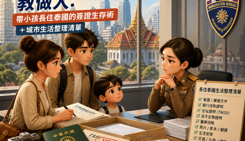 在曼谷被移民局「臉色時尚」教做人：帶小孩長住泰國的簽證生存術＋城市生活整理清單