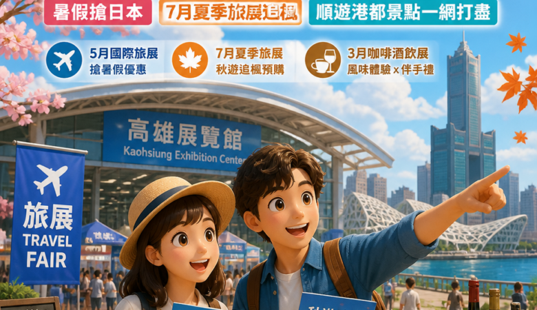 2026高雄旅展＋咖啡酒飲展全攻略：暑假搶日本、7月夏季旅展追楓，順遊港都景點一網打盡