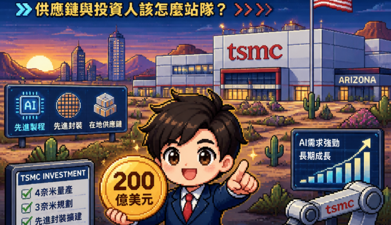 台積電再砸200億美元赴美：AI晶片「在地化」時代來了，供應鏈與投資人該怎麼站隊？