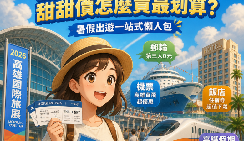 2026高雄國際旅展攻略：機票、郵輪、飯店甜甜價怎麼買最划算？暑假出遊一站式懶人包