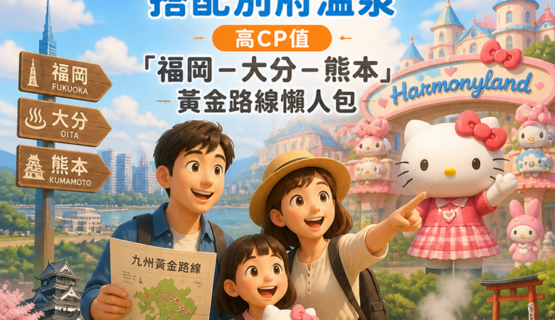 九州親子自由行新選擇：Hello Kitty 和諧樂園搭配別府溫泉，高CP值「福岡－大分－熊本」黃金路線懶人包