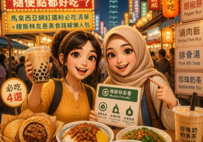 台灣夜市「隨便點都好吃」？馬來西亞網紅鐵粉的必吃清單＋穆斯林友善美食路線懶人包