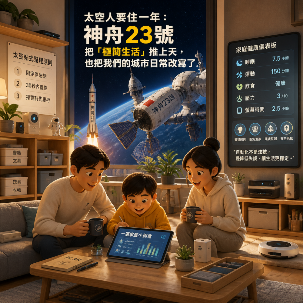 太空人要住一年：神舟23號把「極簡生活」推上天，也把我們的城市日常改寫了