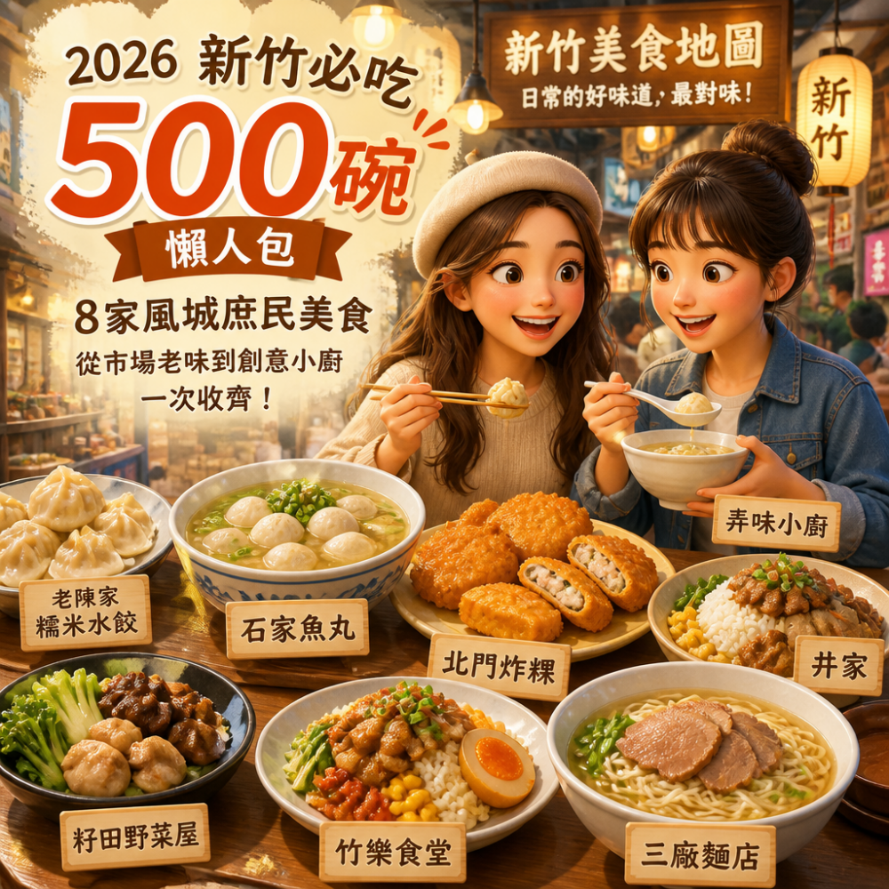 2026新竹必吃「500碗」懶人包：8家風城庶民美食，從市場老味到創意小廚