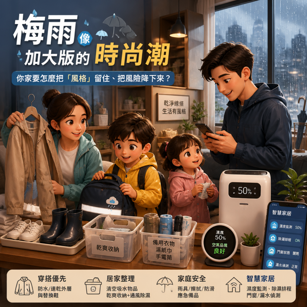梅雨像加大版的時尚潮：你家要怎麼把「風格」留住、把風險降下來？