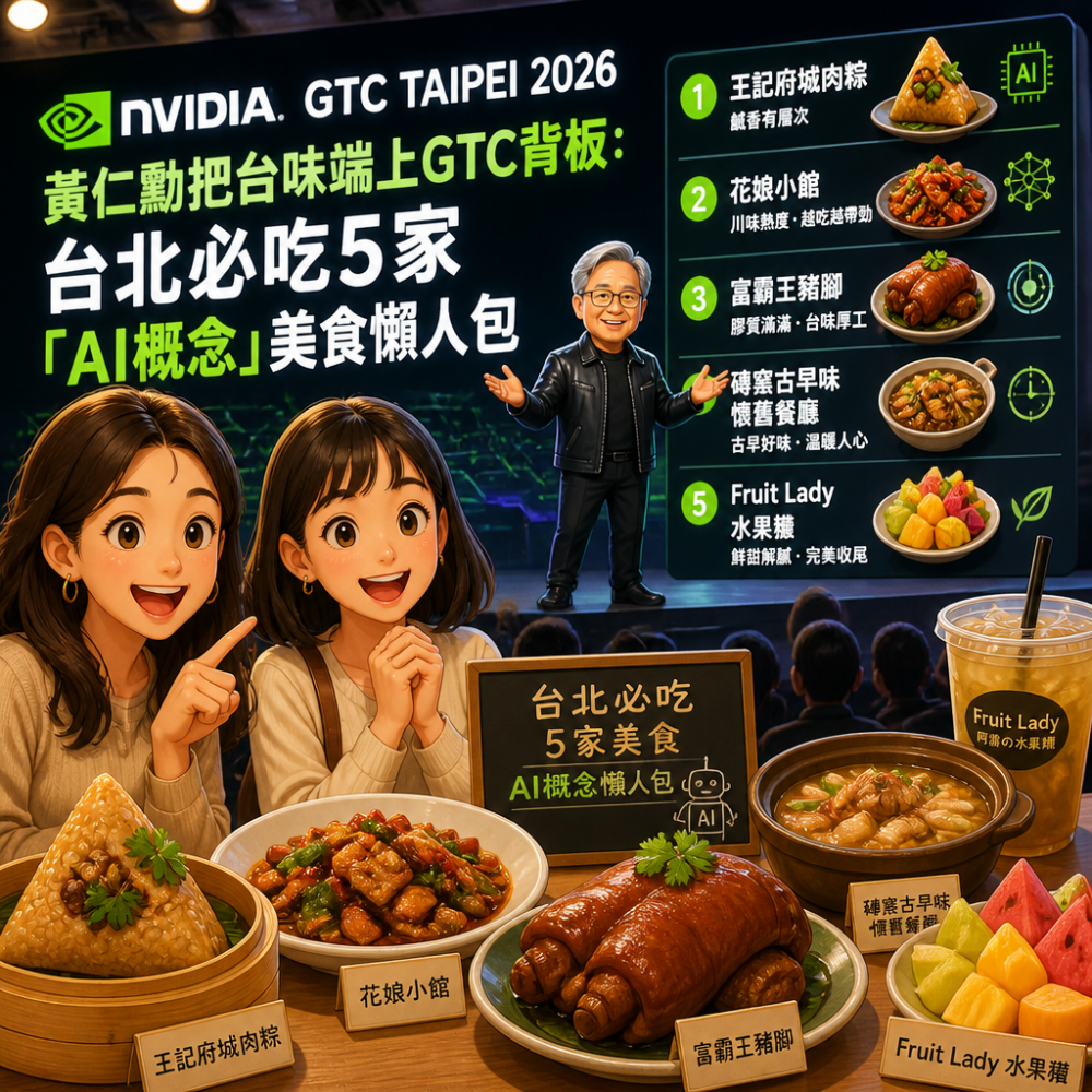黃仁勳把台味端上GTC背板:台北必吃5家「AI概念」美食懶人包