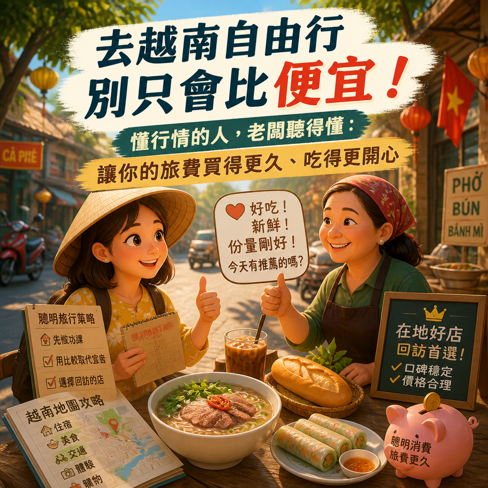 去越南自由行別只會比便宜！懂行情的人，老闆聽得懂：讓你的旅費買得更久、吃得更開心