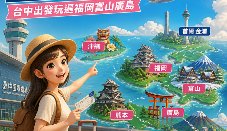 東北亞多點起飛攻略：華航強化九州與金浦航網，台中出發玩遍福岡富山廣島