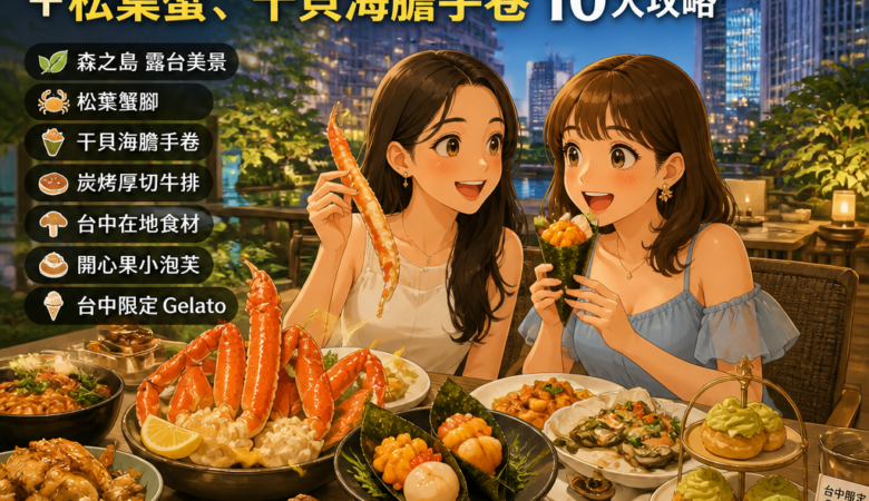 台中高端Buffet必吃清單！島語漢神洲際店「森之島」露台＋松葉蟹、干貝海膽手卷10大攻略