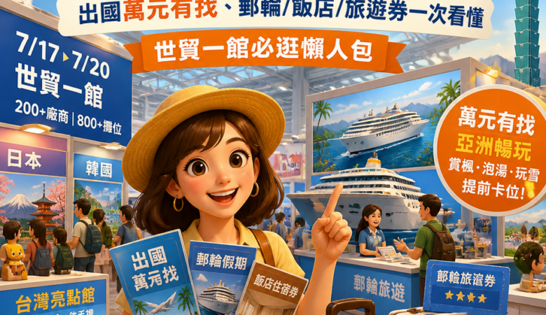 2026台北國際夏季旅展攻略：出國萬元有找、郵輪/飯店/旅遊券一次看懂（世貿一館必逛懶人包）