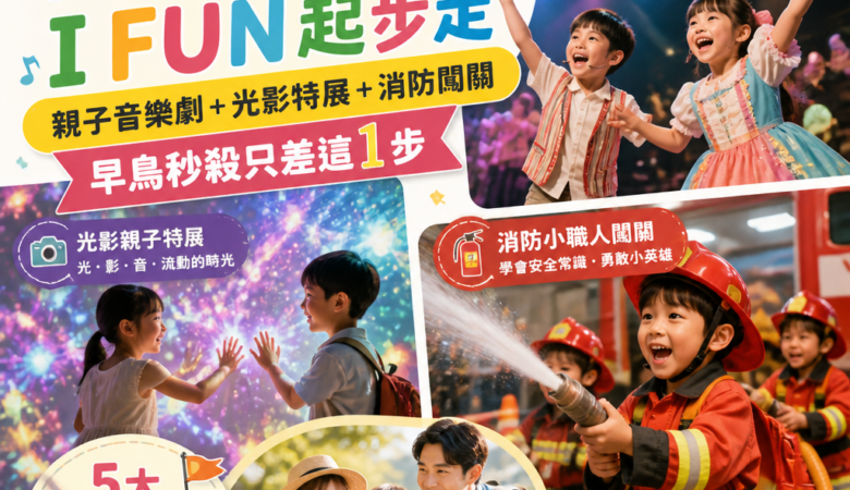 2026暑假爸媽救星！彰化兒童藝術節I FUN起步走：親子音樂劇＋光影特展＋消防闖關，早鳥秒殺只差這1步