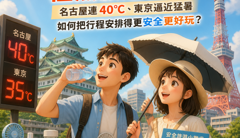 日本7月極熱旅遊警報：名古屋連40°C、東京逼近猛暑，如何把行程安排得更安全更好玩？