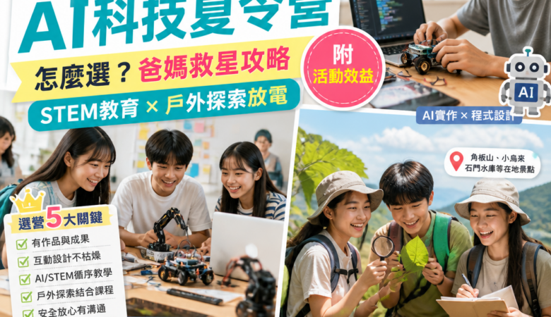 2026暑假超夯：桃園高中生AI科技夏令營怎麼選？爸媽救星的STEM教育+戶外探索放電攻略（附活動效益）