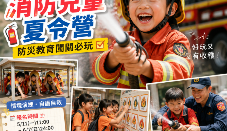 2026暑假必收！新北市消防兒童夏令營免費報名開搶＋防災教育闖關必玩