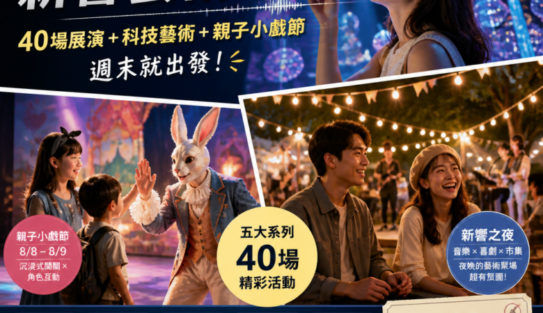 2026新竹縣新響藝術季必去！40場展演＋科技藝術＋親子小戲節，週末就出發