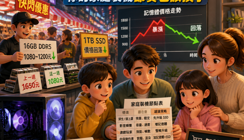 記憶體價格在翻紅又回落：華強北像潮流快閃，你的家庭裝機節奏也該換了