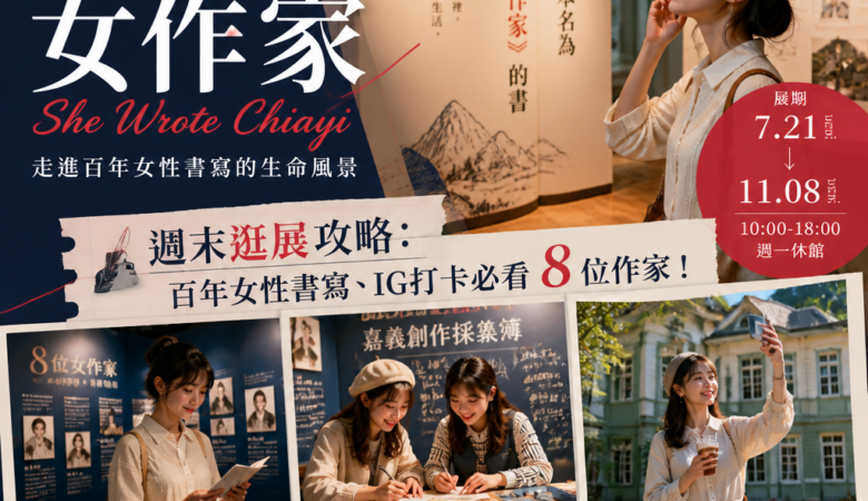 2026嘉義文學館最新展覽｜《女作家 She Wrote Chiayi》週末逛展攻略：百年女性書寫、IG打卡必看8位作家！