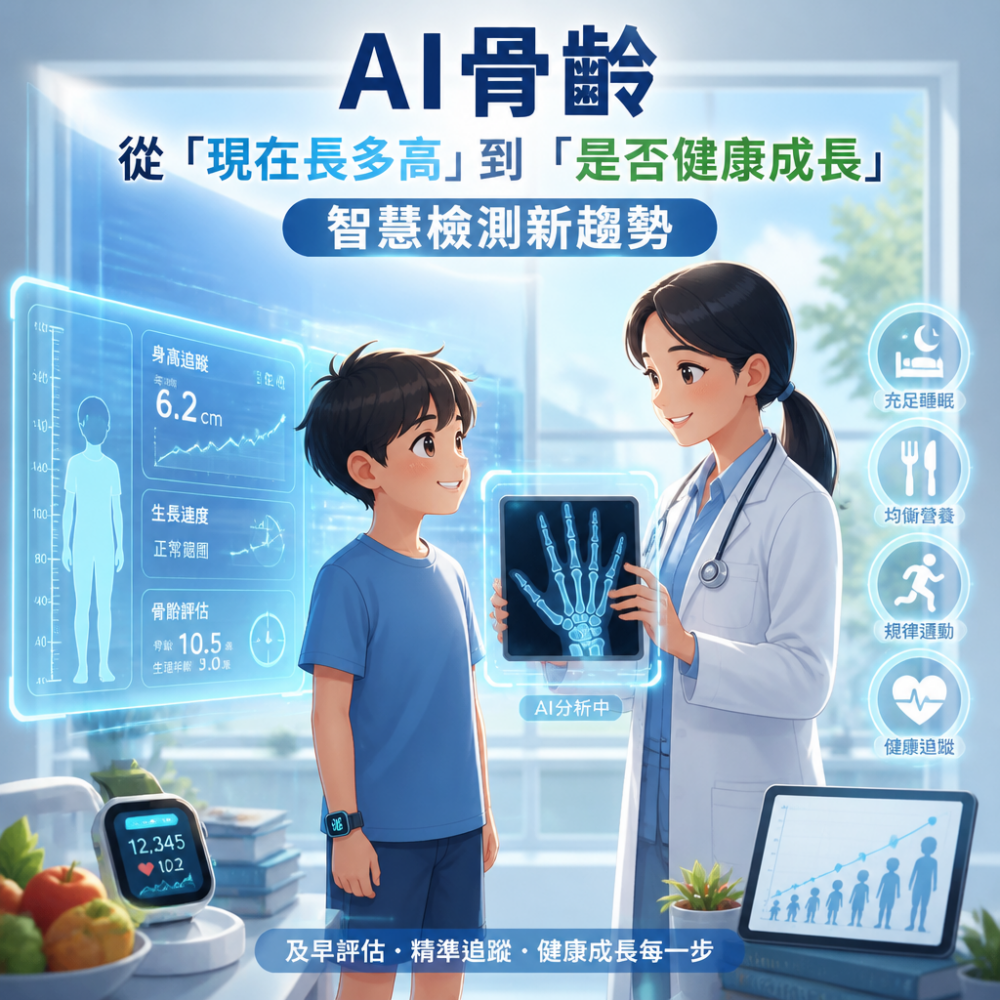 AI骨齡：從「現在長多高」到「是否健康成長」的智慧檢測新趨勢