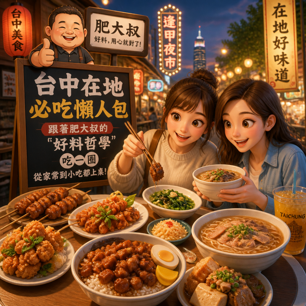 台中在地必吃懶人包:跟著肥大叔的「好料哲學」吃一圈,從家常到小吃都上桌