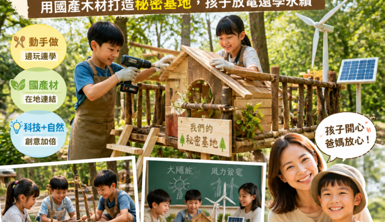 2026暑假爸媽救星！兒童木育建築夏令營：用國產木材打造秘密基地，孩子放電還學永續