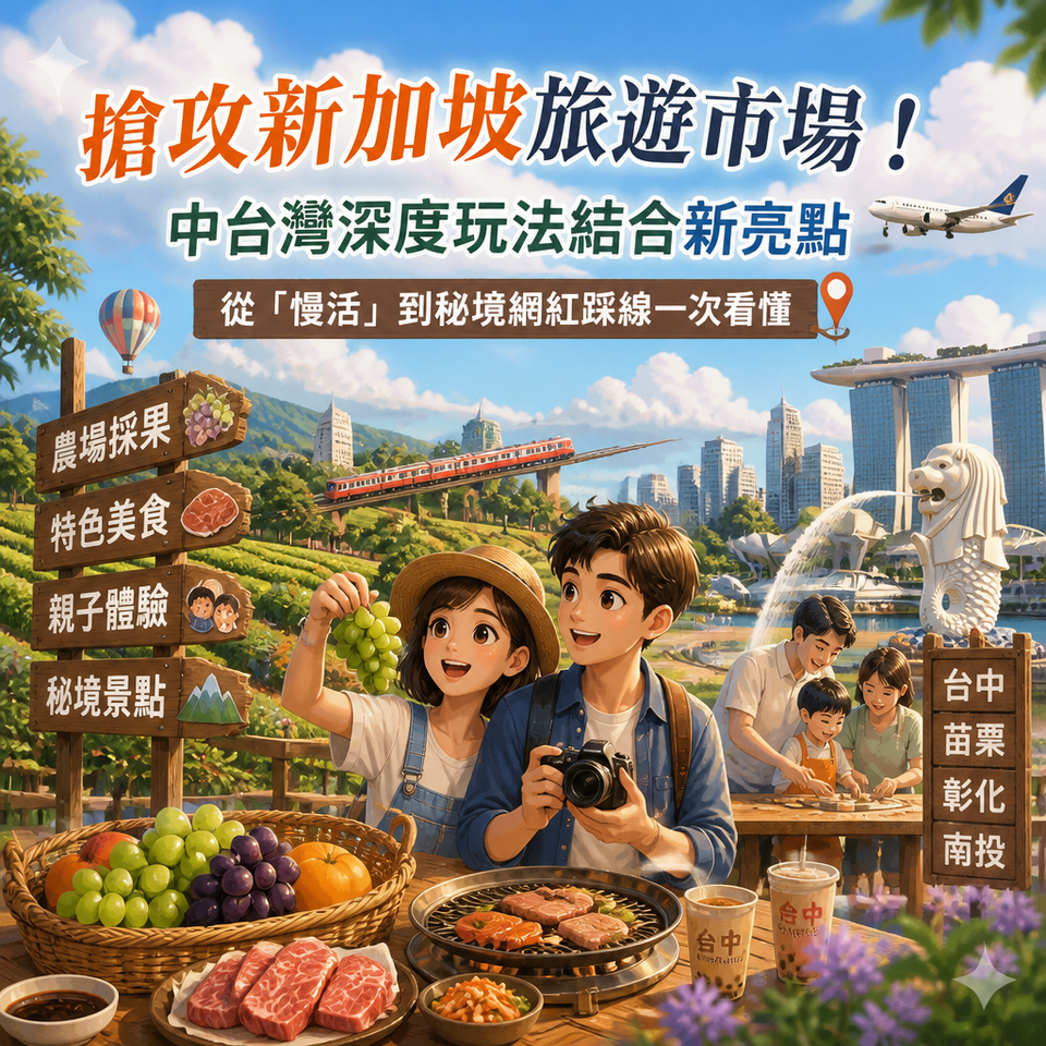 搶攻新加坡旅遊市場！中台灣深度玩法結合新亮點，從「慢活」到秘境網紅踩線一次看懂