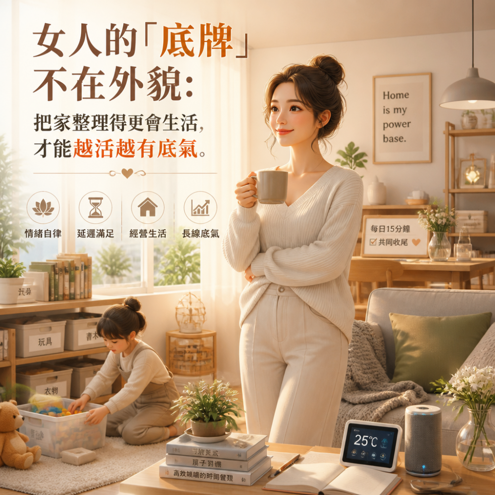 女人的「底牌」不在外貌：把家整理得更會生活，才能越活越有底氣