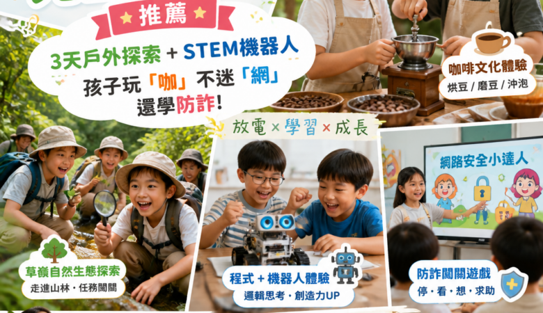2026暑假最夯兒童夏令營推薦：3天戶外探索＋STEM機器人，孩子玩「咖」不迷「網」還學防詐