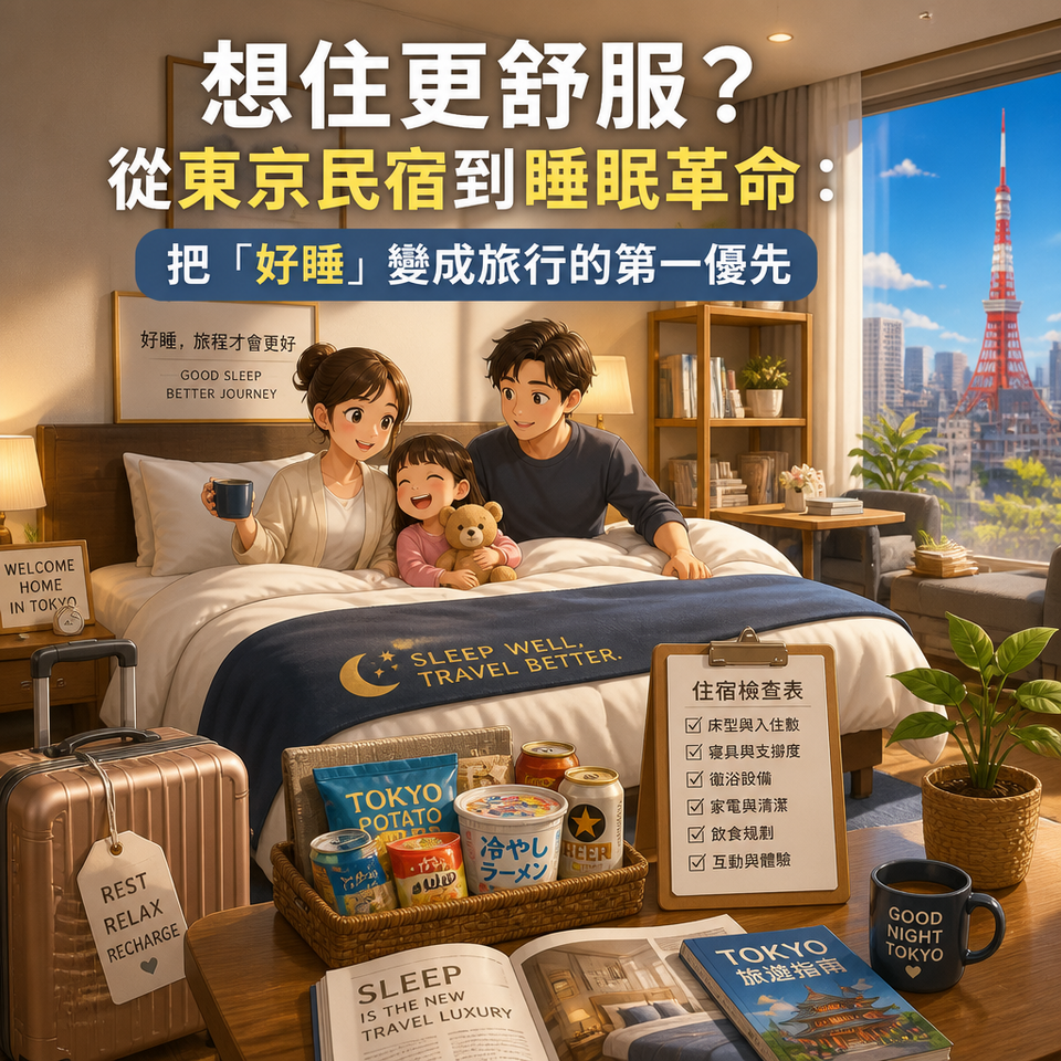 想住更舒服?從東京民宿到睡眠革命:把「好睡」變成旅行的第一優先