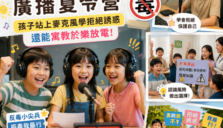 暑假爸媽救星！2026「反毒拒毒」廣播夏令營：孩子站上麥克風學拒絕誘惑，還能寓教於樂放電｜必看