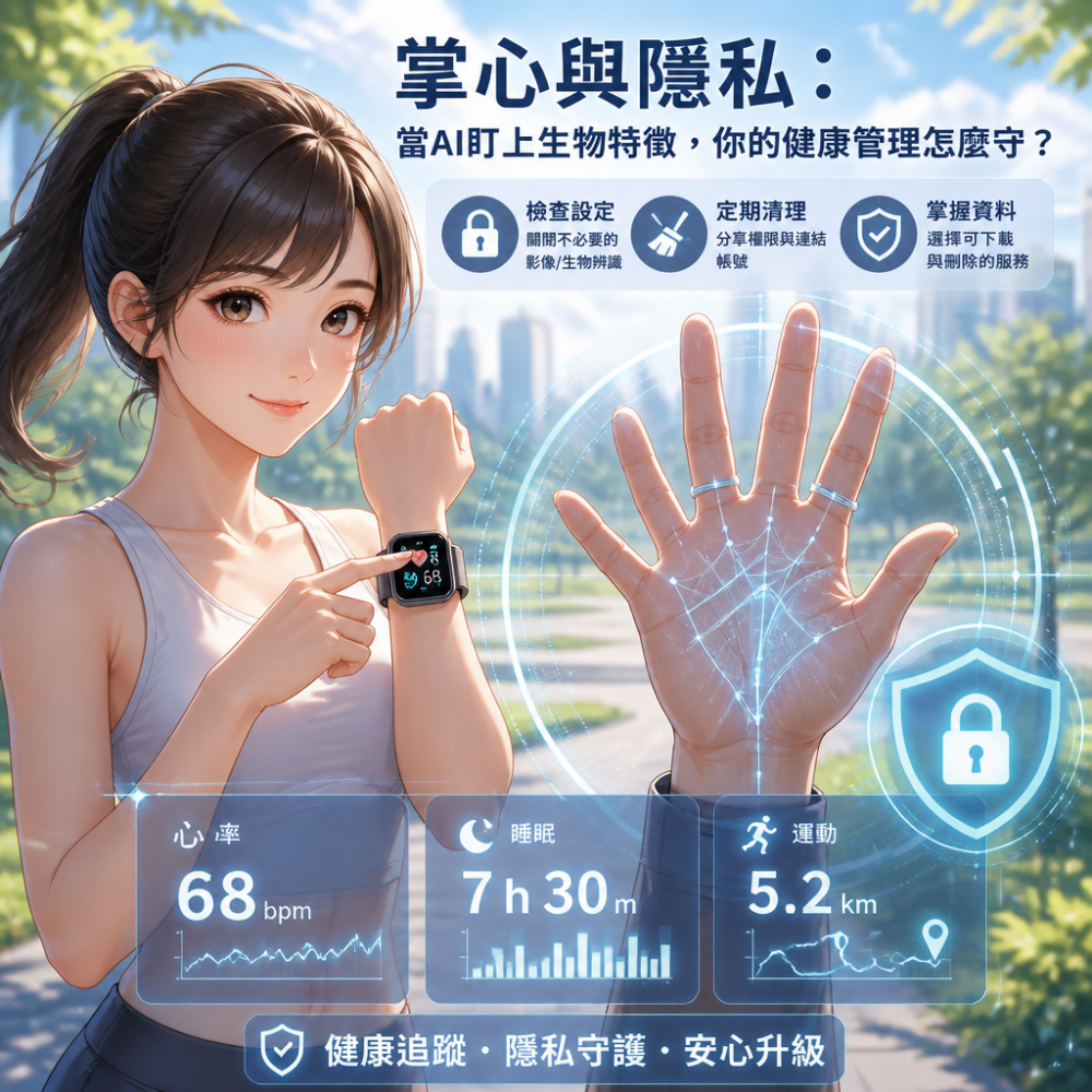 掌心與隱私:當AI盯上生物特徵,你的健康管理怎麼守?