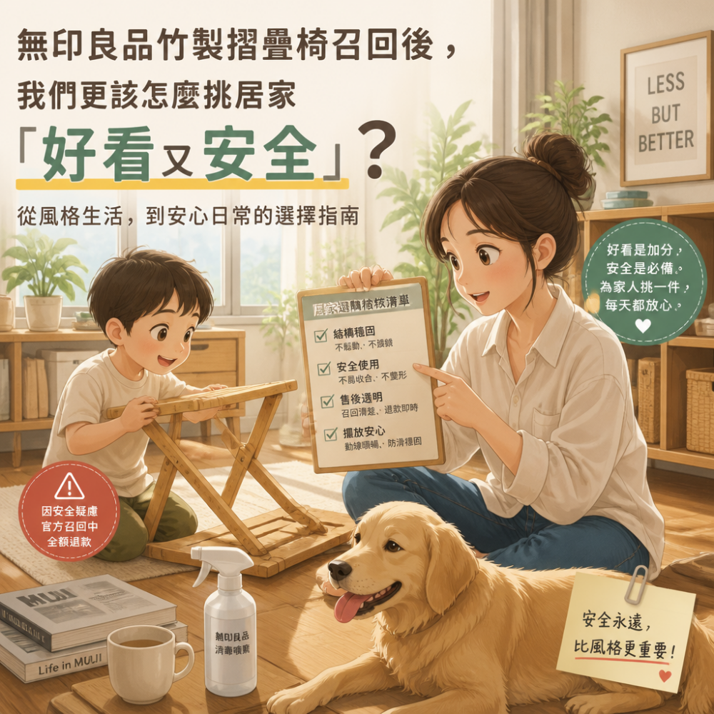 無印良品竹製摺疊椅召回後，我們更該怎麼挑居家「好看又安全」？