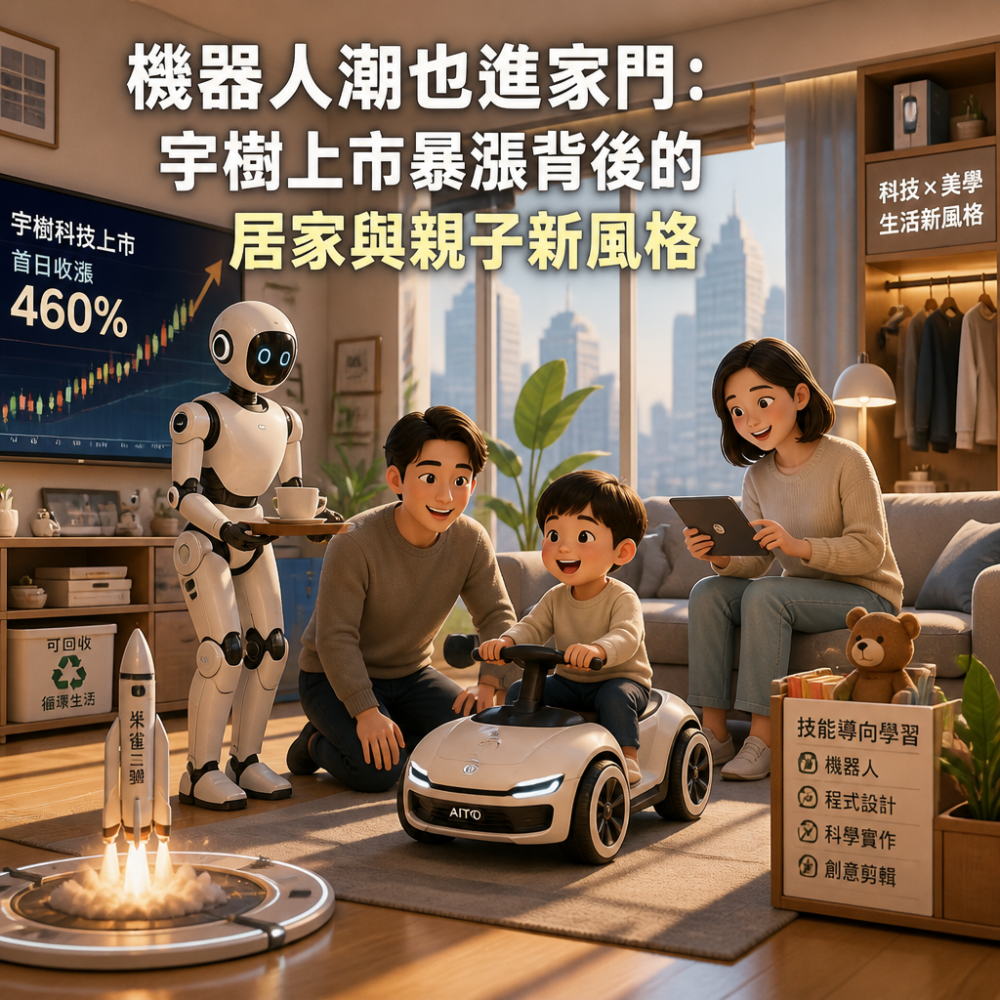 機器人潮也進家門：宇樹上市暴漲背後的居家與親子新風格