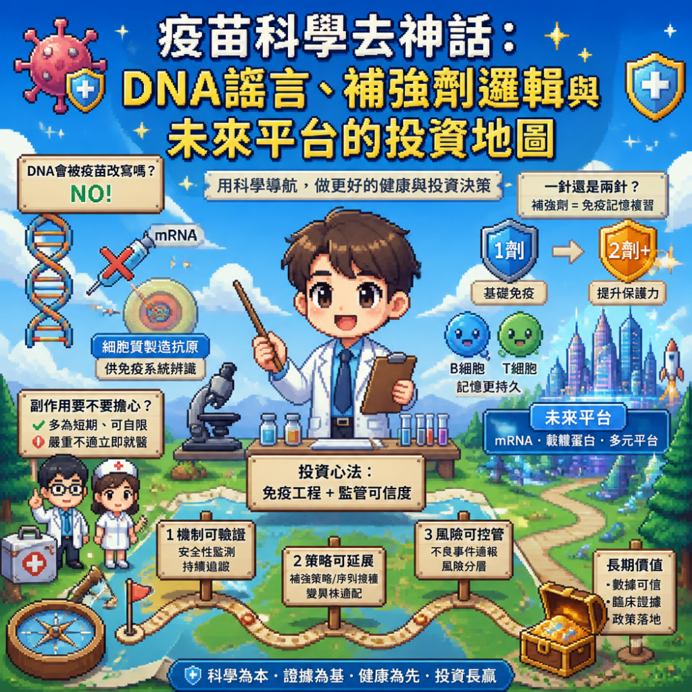 疫苗科學去神話：DNA謠言、補強劑邏輯與未來平台的投資地圖