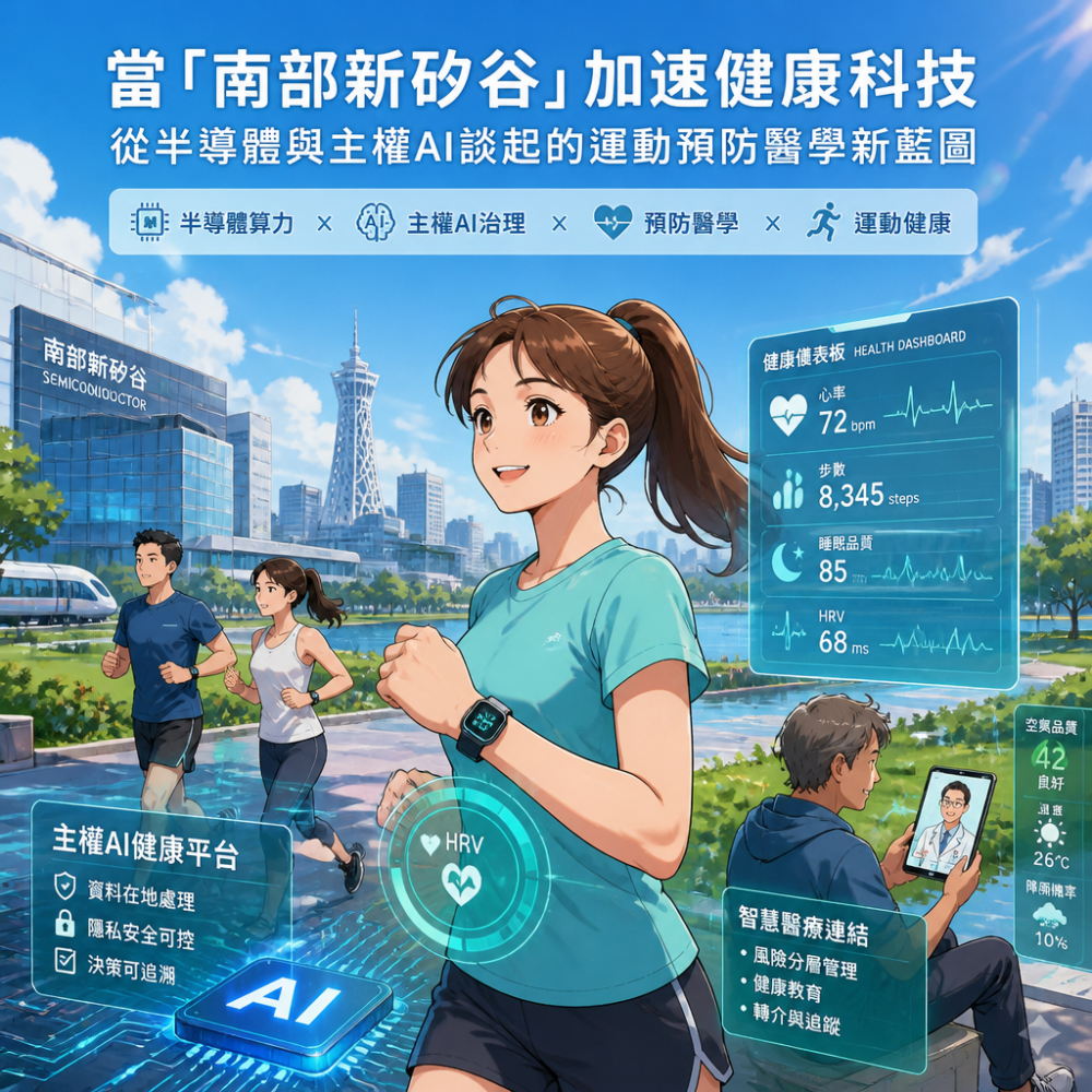 當「南部新矽谷」加速健康科技:從半導體與主權AI談起的運動預防醫學新藍圖