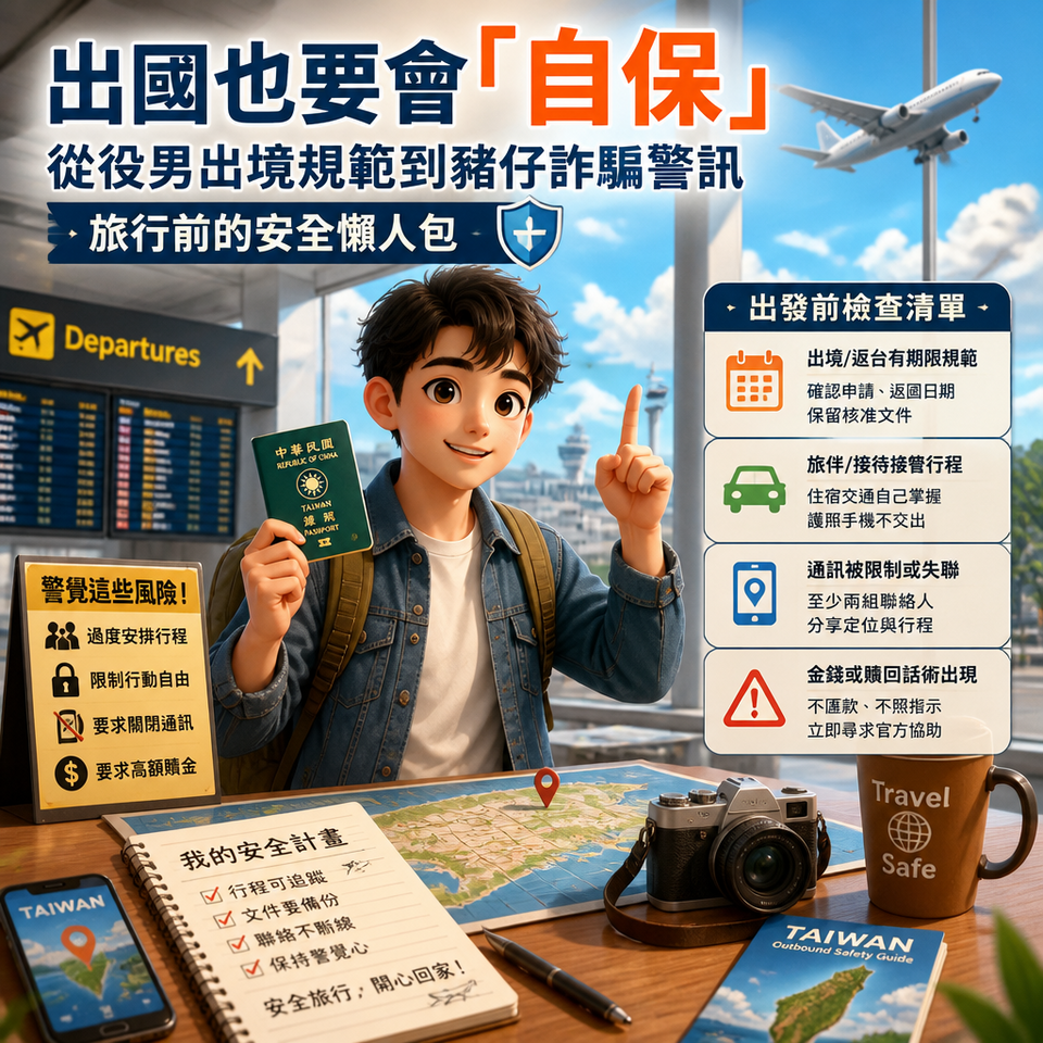 出國也要會「自保」:從役男出境規範到豬仔詐騙警訊,旅行前的安全懶人包