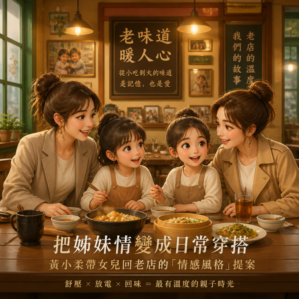 把姊妹情變成日常穿搭：黃小柔帶女兒回老店的「情感風格」提案