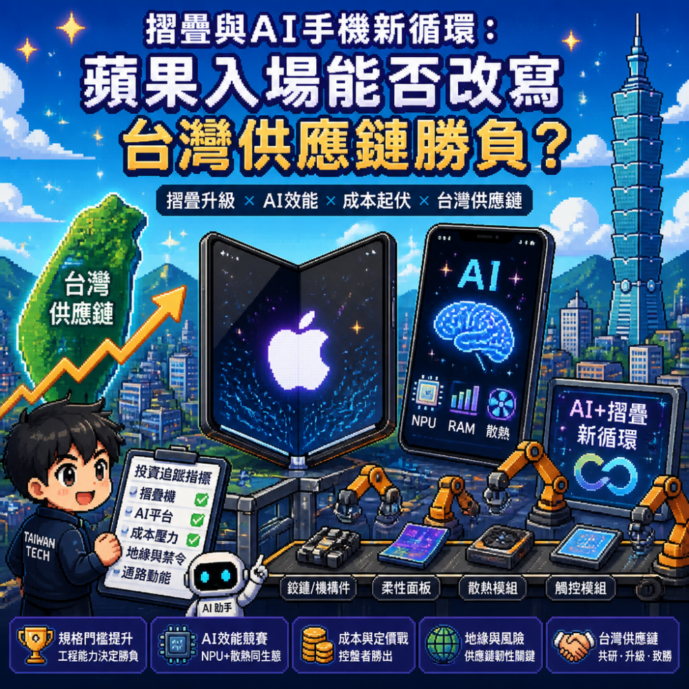 摺疊與AI手機新循環：蘋果入場能否改寫台灣供應鏈勝負？